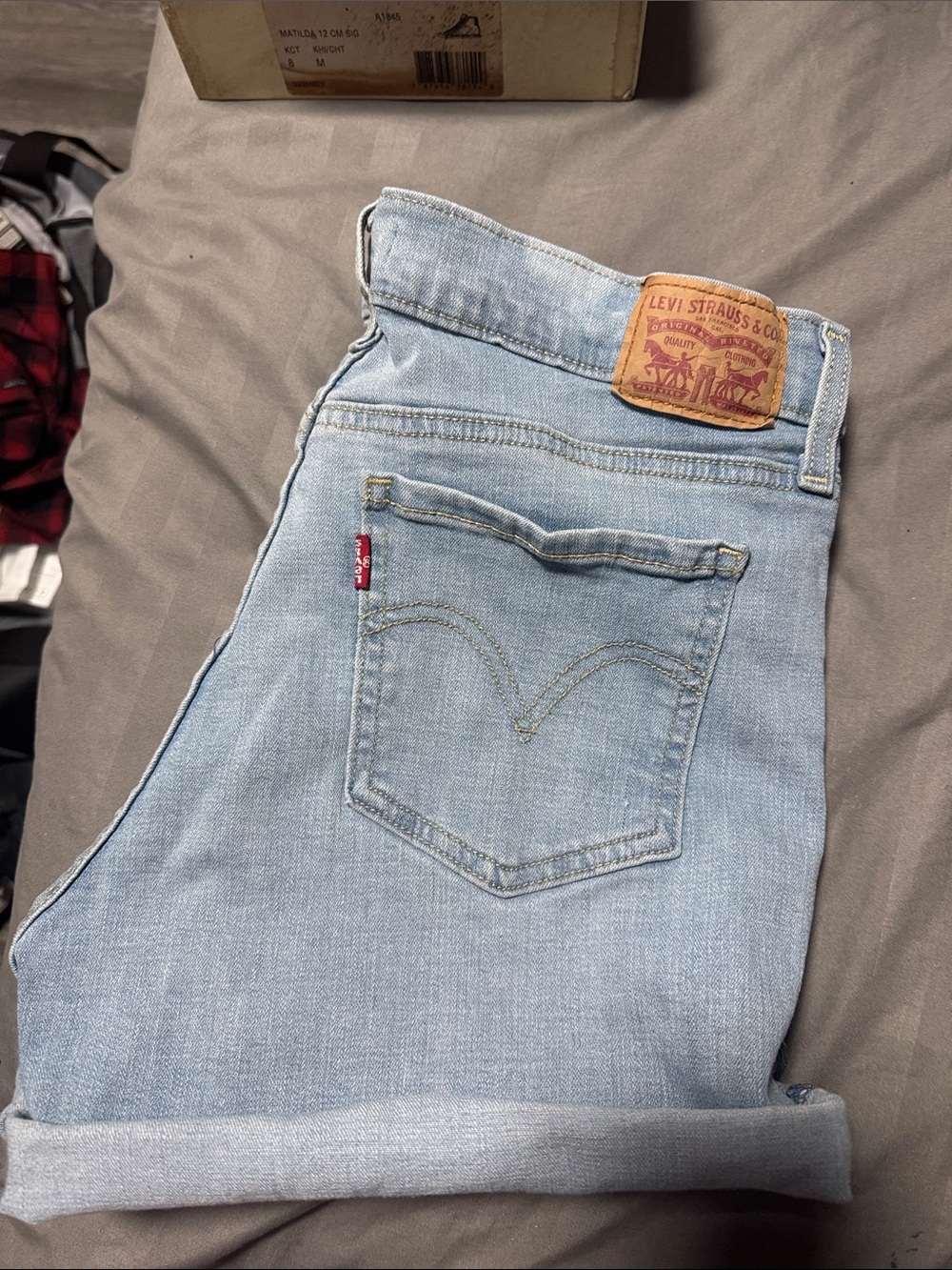 Levi's Light Blue Denim Jeans with Rolled Cuff